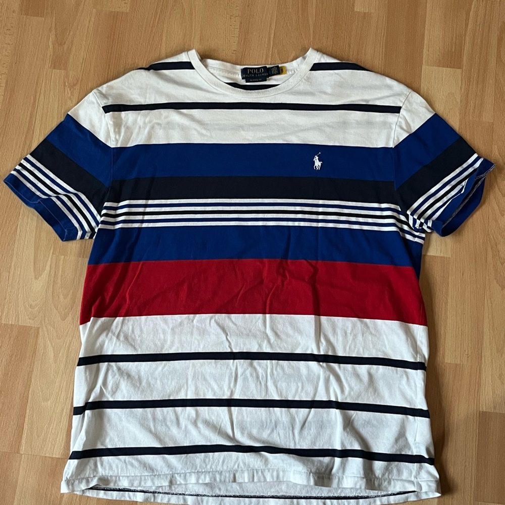 Polo by Ralph Lauren Men's Short Sleeve Striped Tee - Blue, Red, White